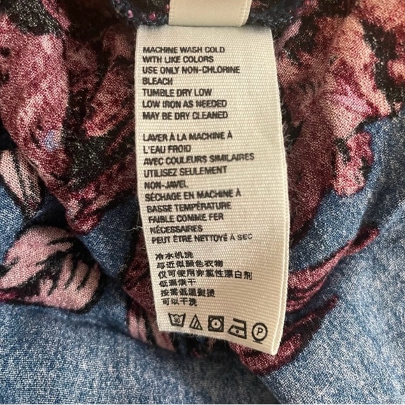 Free People NWT Wild Memories Peasant Boho Flowy Floral Blouse Top Size Small - Picture 12 of 13